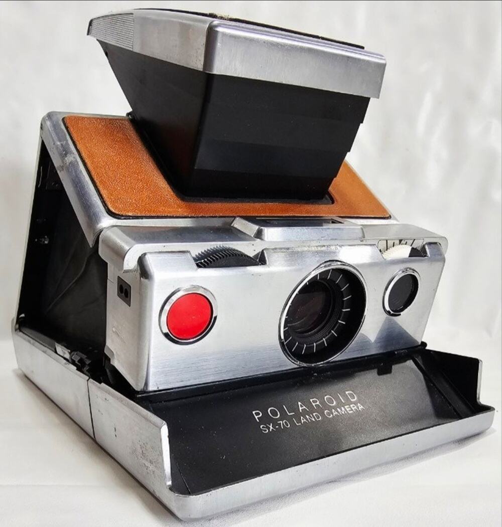 Vintage Polaroid SX-70 Land Camera Model 1 Brown Folding SLR Kit Untested
